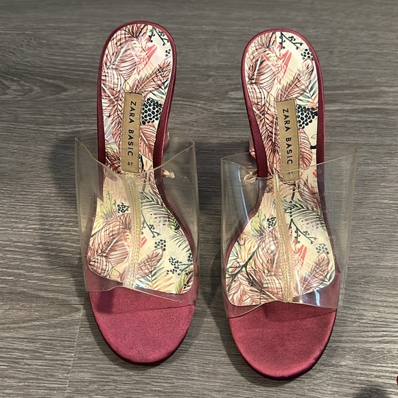 ZARA Pink Acrylic Heels - Picture 5 of 7